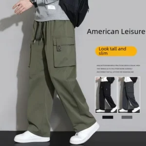 American Style Green Cargo Pants For Men