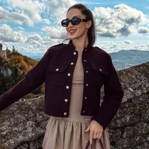 TRAFZA Female Street Fashion Jacket Fashion Long Sleeves