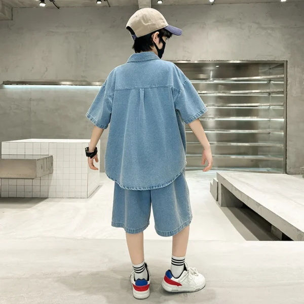 New Casual Kids Child  Denim Suit for Teenage Boy - Image 2