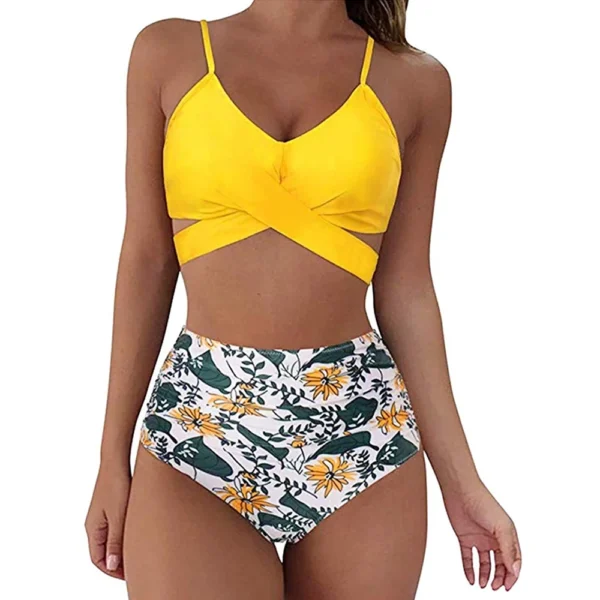 Hot 12 Colors Women Slim Bikini Sets High Waisted Sexy Swimwear - Image 4