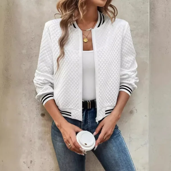 Women's Clothing New Fashion Zipper Baseball Jacket Jacket