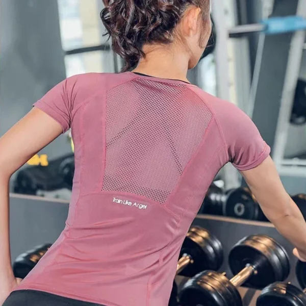 Ladies Sportswear Yoga Wear Women's Sports T-Shirt - Image 3