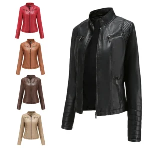 2025 Women's Leather Jacket Spring Autumn