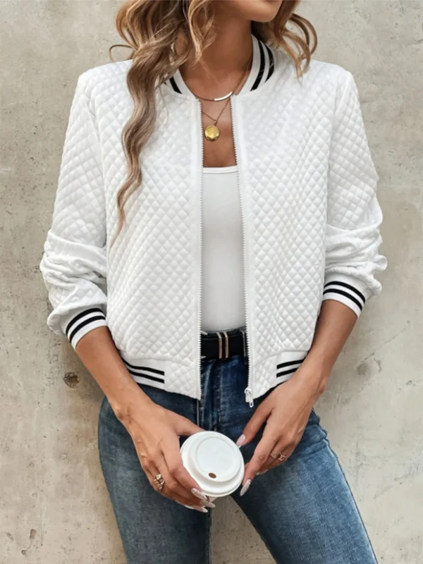Women's Clothing New Fashion Zipper Baseball Jacket Jacket - Image 6