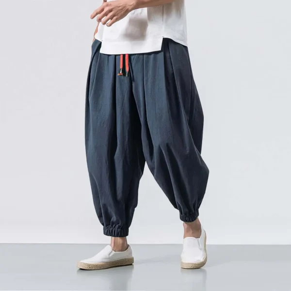 Chinese Style Japanese Loose-Fit Wide-Leg Casual Pants - Image 4