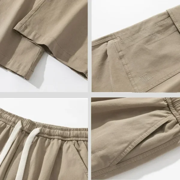 Autumn New Wide Leg Pocket Cargo Pants Men Trousers - Image 6
