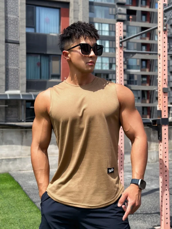 Men's Pullover Round Neck Mesh Bottom Sports Fitness - Image 4