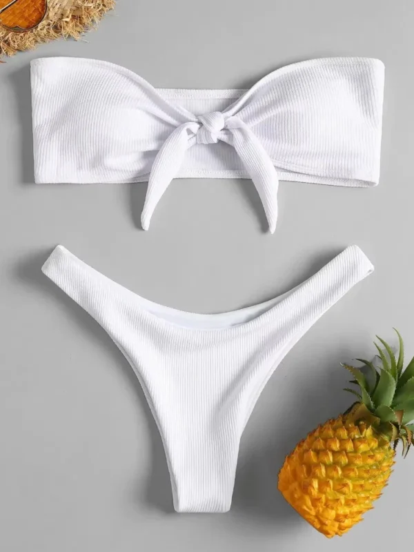 Brazilian Women's Low Waisted Thong Bikini Swimwear - Image 2