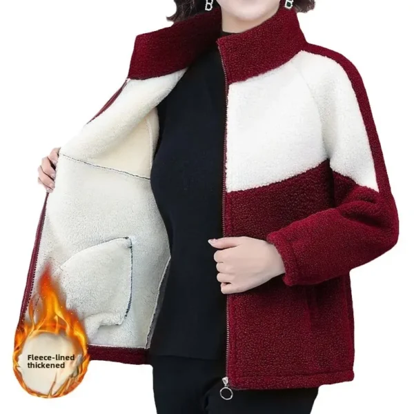 Thickened Fleece Jacket Women's Quality Outerwear Coat - Image 4