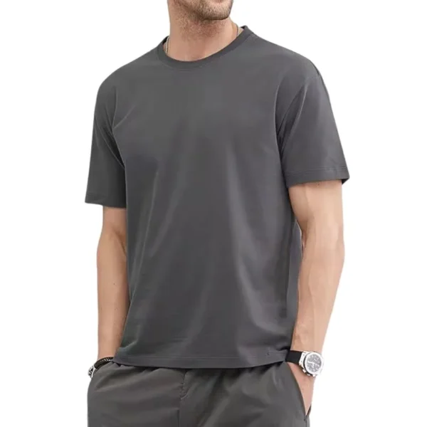 T Shirt For Men Tops Solid Colors Blank Tshirts - Image 2