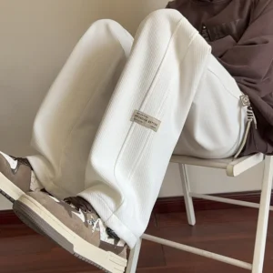 Japanese Style Oversize White Pants Men's