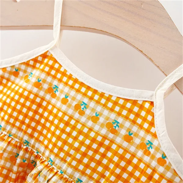 Adorable Strawberry Baby Girl Clothing Kids' Wear Children Plaid Dresses - Image 4