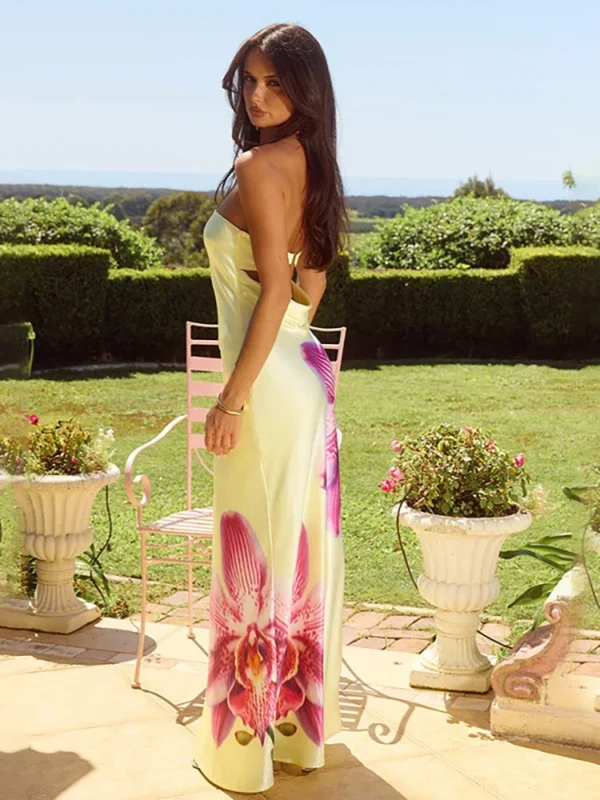 Strapless Floral Maxi Dress - Image 2