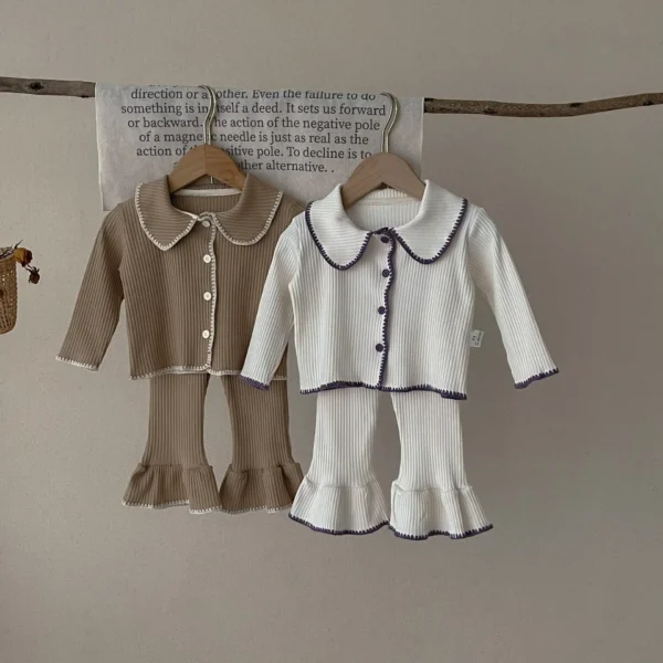 Baby Clothing Set Autumn Infant Shell Knitted Split Suit - Image 2