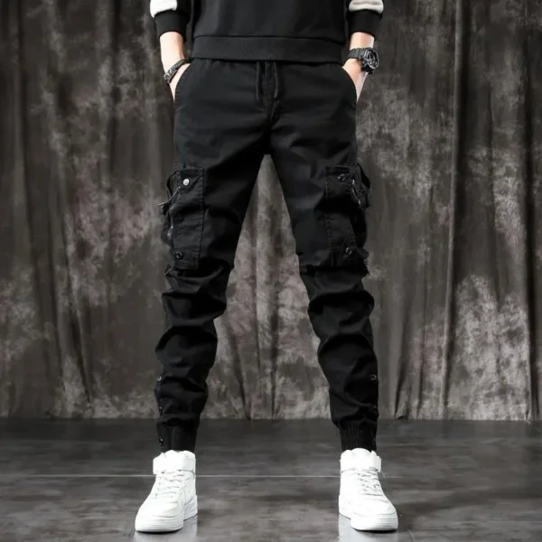 Trendy Men's Spring Autumn Cargo Pants Slim Fit