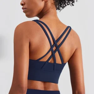 Women Fitness Sports Bra Top Gym Yoga triangle backless Back Cutout