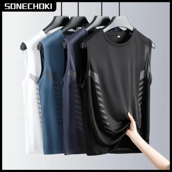 Running Vest Men Loose Sleeveless Shirt Basketball Tank Top