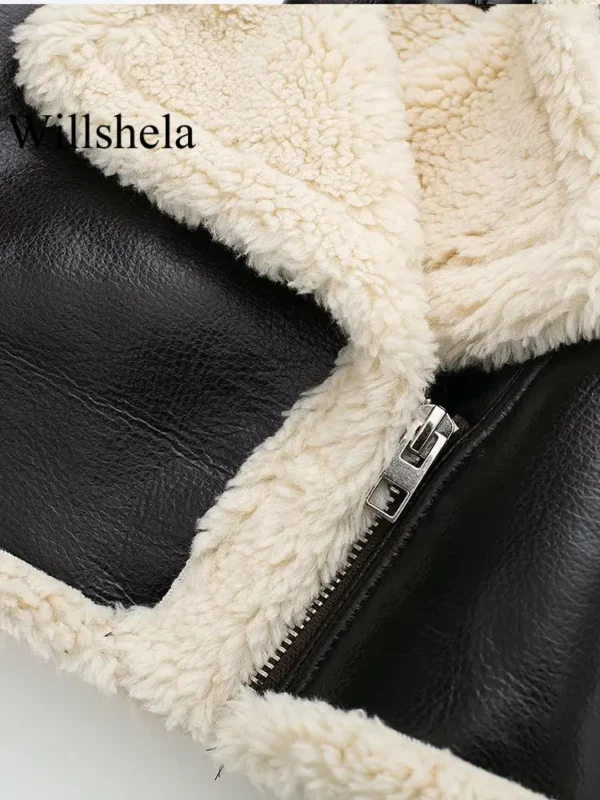 Willshela Women Fashion Solid Front Zipper Jackets Vintage - Image 5