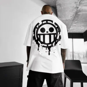 Miniso One Piece T-Shirt Law Print Anime Cosplay