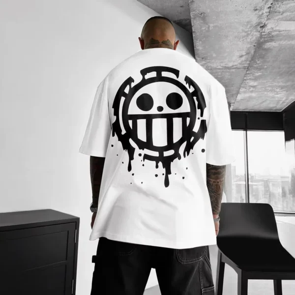 Miniso One Piece T-Shirt Law Print Anime Cosplay