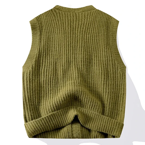 Men's V-neck Knit Sweater Men's  Casual Sweater - Image 3