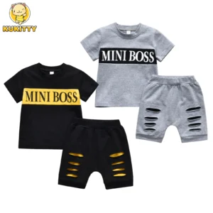Baby Boy Set Cotton New Letters Print T-shirt
