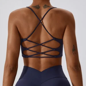 Women Fitness Sport Bra Top Gym Yoga spaghetti straps cross