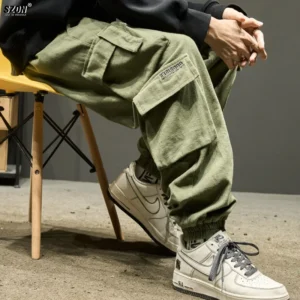 Plus Size Casual Cargo Pants Men's American Style