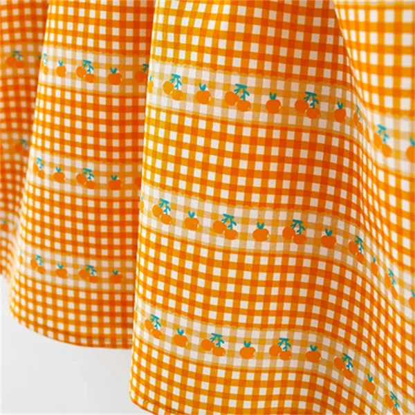 Adorable Strawberry Baby Girl Clothing Kids' Wear Children Plaid Dresses - Image 5