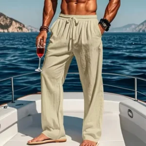 2024 Spring/Summer New Men's Cotton Linen Pants