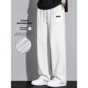 Trendy Men's Casual Wide Leg Pants Spring