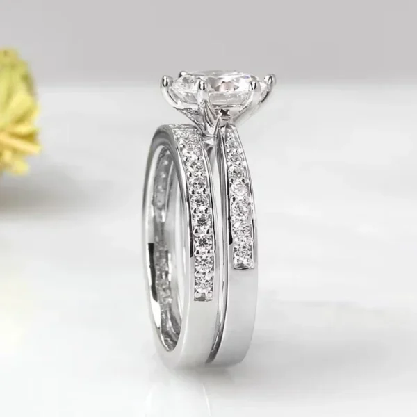Huitan Cubic Zirconia Rings Set for Women - Image 6