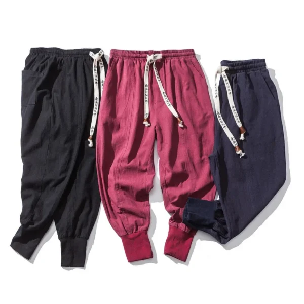 Japanese Style Cotton Linen Pants Plus Size Chinese Style - Image 5