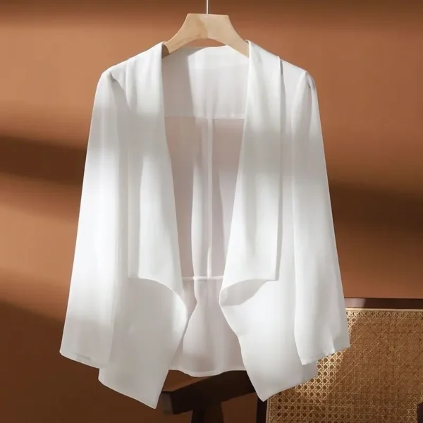 Chiffon Kimono Jacket Women Sunscreen Beach Cardigan Bikini Coverup - Image 3