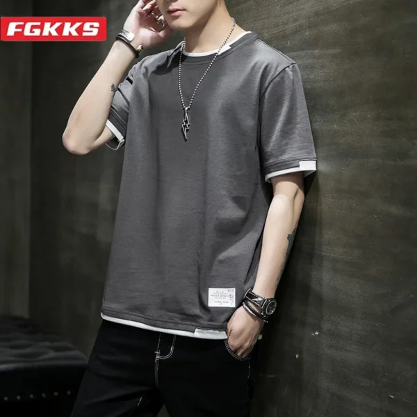 T-shirt For Men Pure Cotton Breathable Fashion Short Sleeve