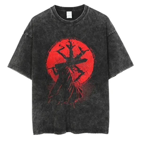 Hot Anime Berserk Guts Printed Cotton Tshirts Vintage - Image 5