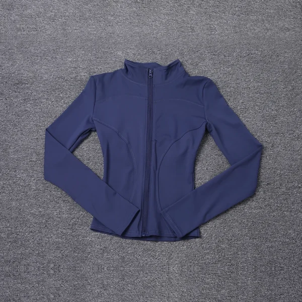 Women Sport Jacket Long Sleeve Shirt Workout Coat - Image 4