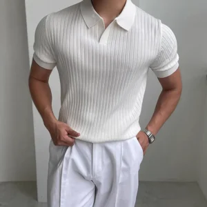 Slim Fit T-Shirt Fashionable Men's Golf Polo Shirt