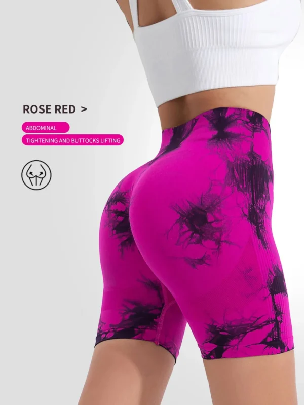 WOMENS High Waist and Lifting Sports Shorts Running Fitness Yoga - Image 4