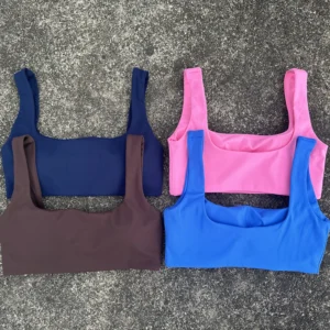 Square collar Women Hollow back shoulder straps Gym Yoga Underwear