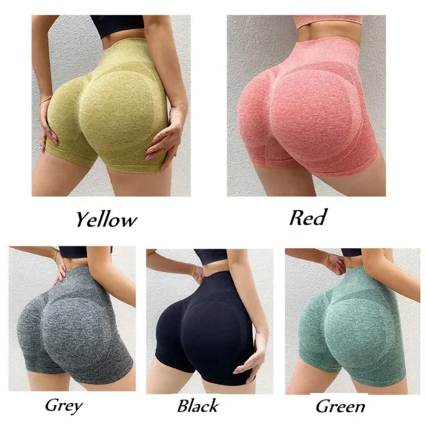 Women Yoga Shorts High Waist Butt Lifting Workout Fitness - Image 4