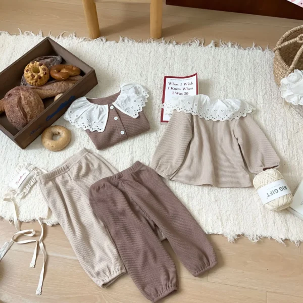 Baby Clothing Set Autumn Infant Shell Knitted Split Suit - Image 6
