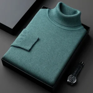 Autumn Winter Knit Turtleneck Sweatwear Men