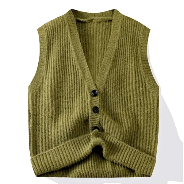 Men's V-neck Knit Sweater Men's  Casual Sweater - Image 2