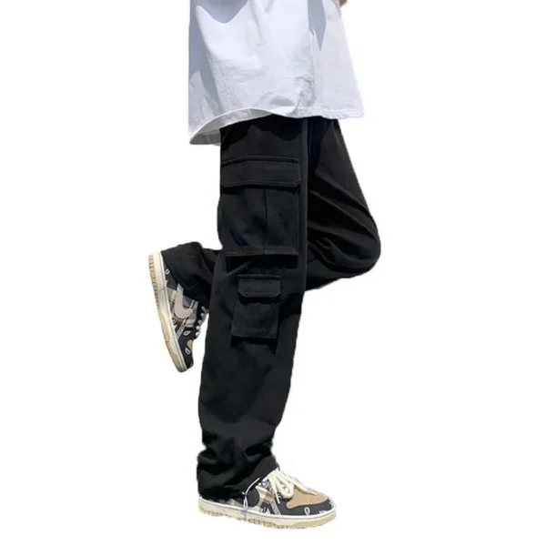 Black/white Pants Men Streetwear Cargo Trousers - Image 6