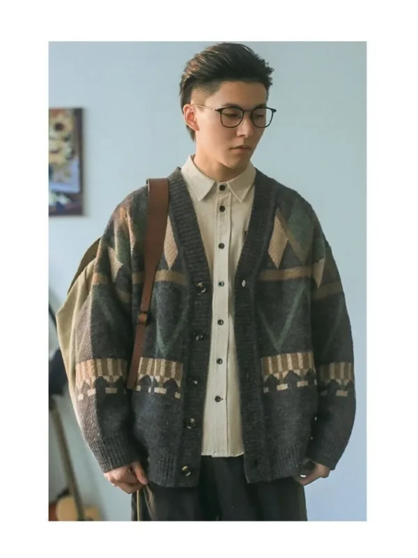 New Men's England Style Single Breasted Cardigan for Men - Image 6