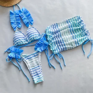 Women Skirt Beachwear Sexy Halter Backless Swimwear
