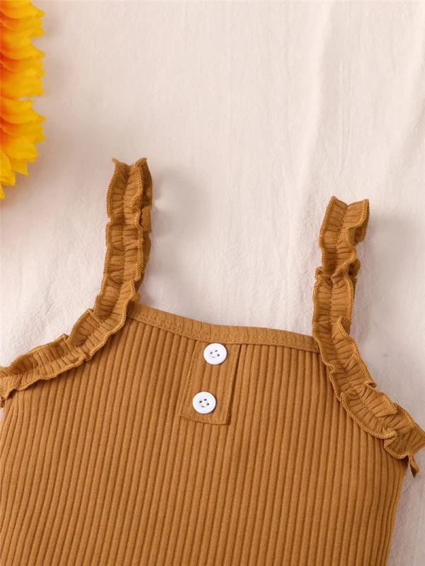 Sleeveless Summer Infant Girl Casual Outfit Suit - Image 3