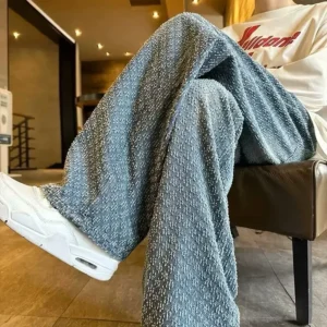 New Summer Men's High-end Jeans Feel Jacquard