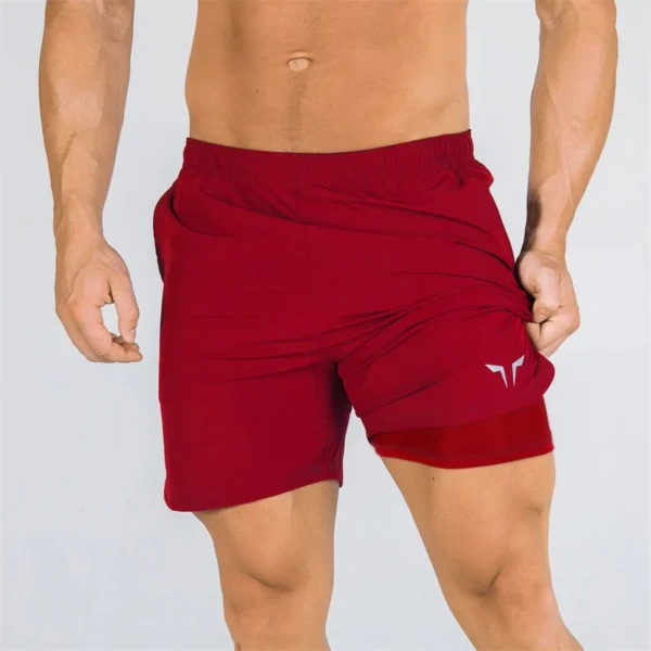 Men Gyms Shorts Workout Male Jogger Beach Shorts - Image 5